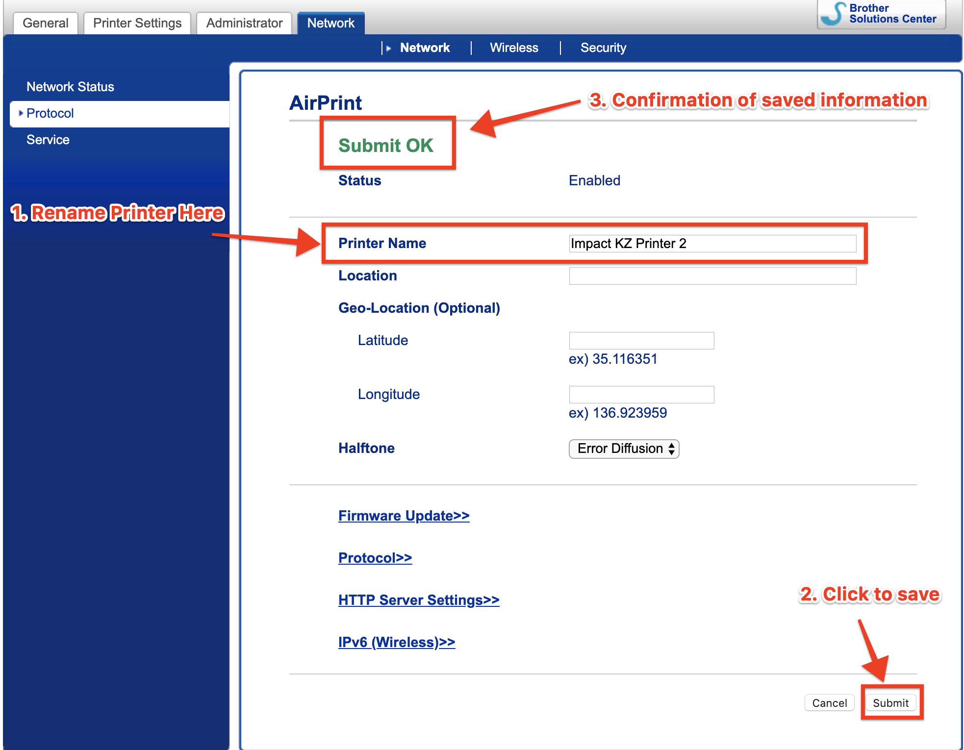 Distinguishing Between Multiple AirPrint Printers (Brother) at