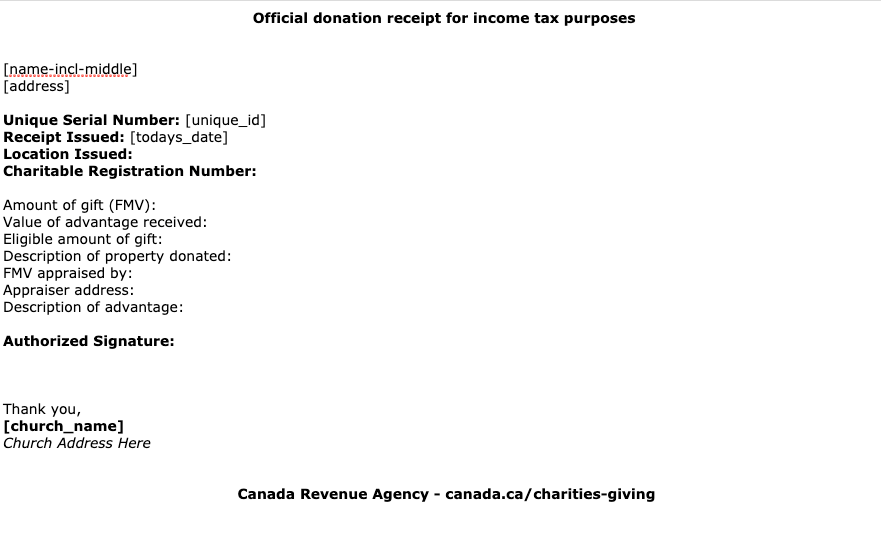 Canadian Donation Receipts Breeze Church Management   360097165634